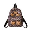 Schoolbag Plush Leopard Cat Backpack Kitty Cat Retro Mini Storage Bag Commuter Travel Babes Backpack
