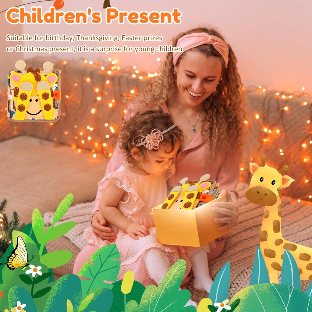Educational Sensory Toy Animals Sensory Books Early Development Interactive Quiet Books Reusable Felt Book Soft Baby Felt Books