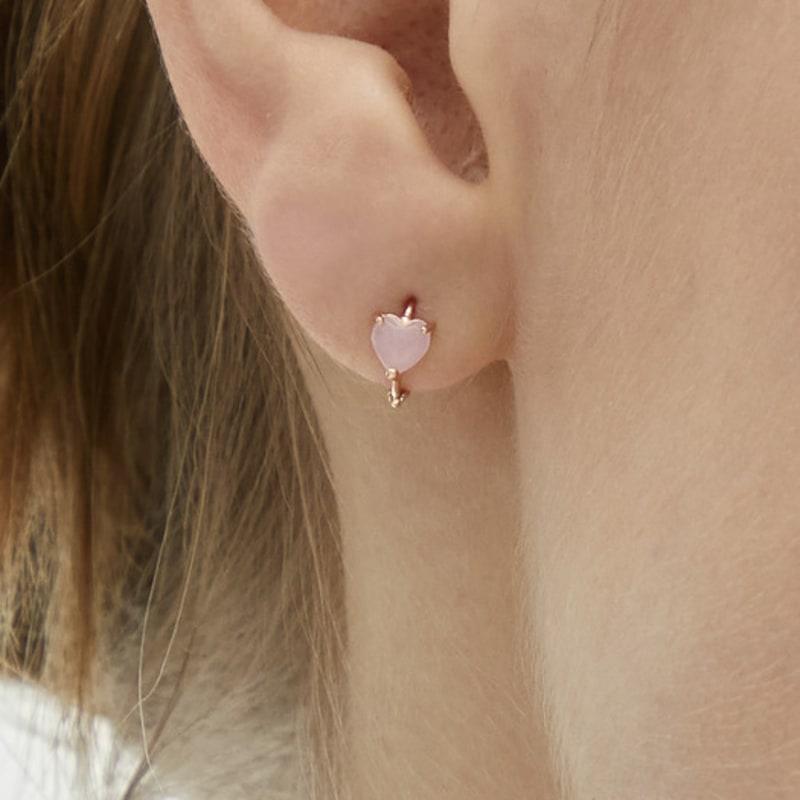 

Own 14K Jelly Heart One-Touch Earrings (Individual) yellow gold