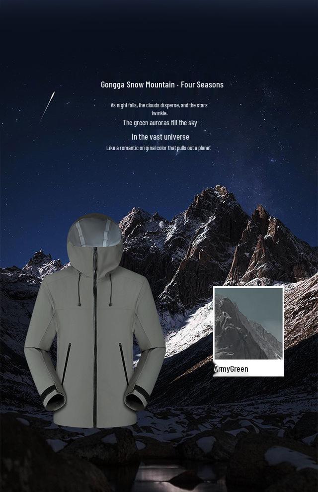 Outdoor Windproof Waterproof Color Block Hiking Jacket 2025: Breathable, Thin, Couple Style, Stormproof Shell.