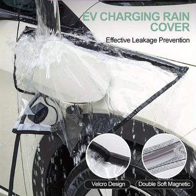 1pc Universal Car Charging Rain Cover Outdoor Electric Accessories Charging Gun Waterproof Auto Cover Snow and Rain Protection