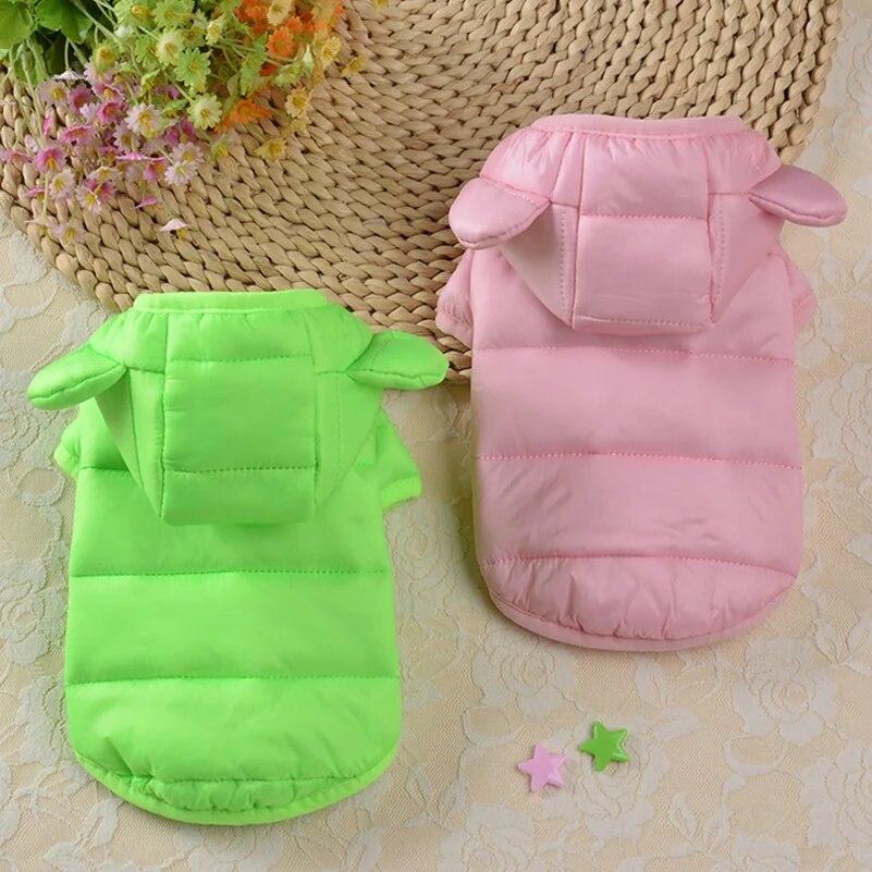 Puppy Coat for Small Medium Dogs Cats Clothes French Bulldog Hoodies Winter Chihuahua Pug Padded Clothing Shih Tzu Outfits