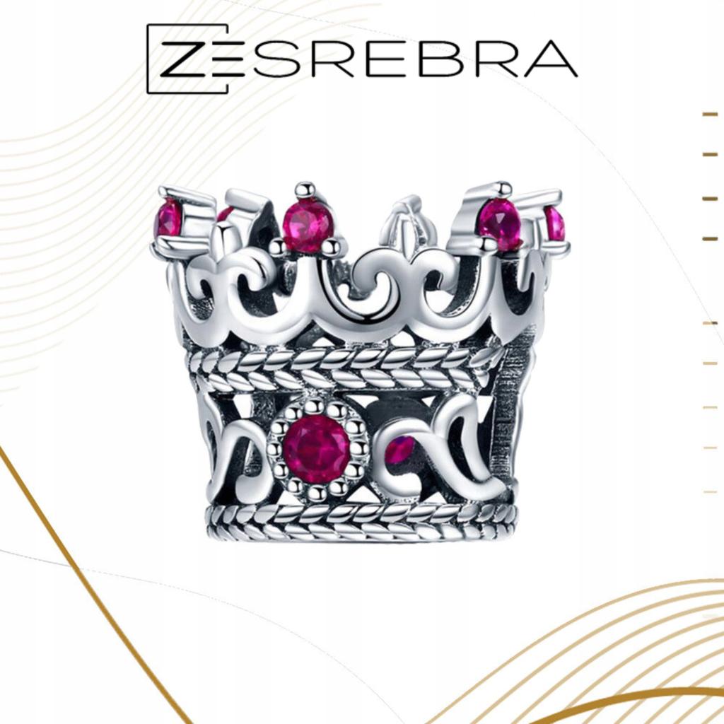 Charms 925 Crown Pendant Bead Charms 925 Cubic Zirconia