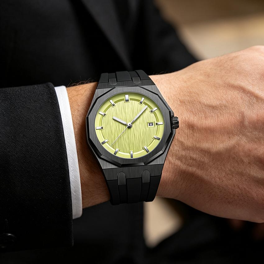 Fashion Minimalist Men's Quartz Watch Casual Silicone Strap Wristwatch for Men Reloj Hombre