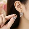 1011 New Trend Bow Pearl Tassel Ear Hook Niche Design Sweet Wind Earrings Gentle Temperament Earrings