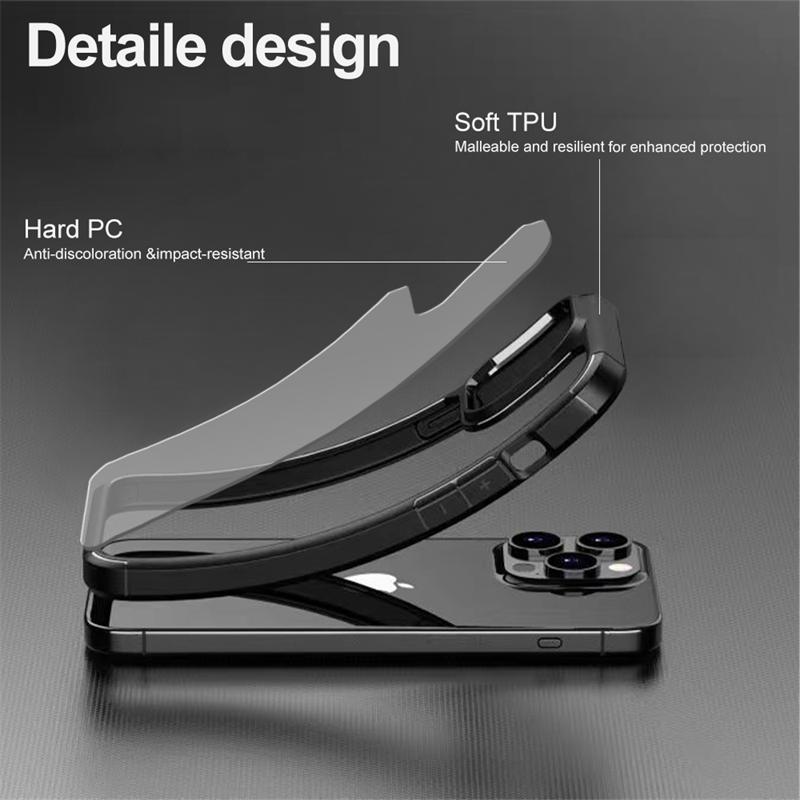 Luxus Gold Armor Transparente Acryl Handyhülle für iPhone 15 Pro Max 14 Plus 13 12 11 Pro XR XS 8P 7 SE 2020 Rundum Fallschutz Hülle