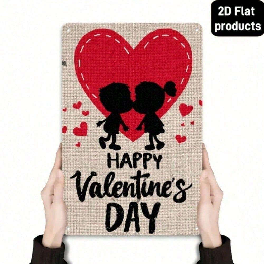 Metal Poster Wall Art Heart Shape Home Decor Gift