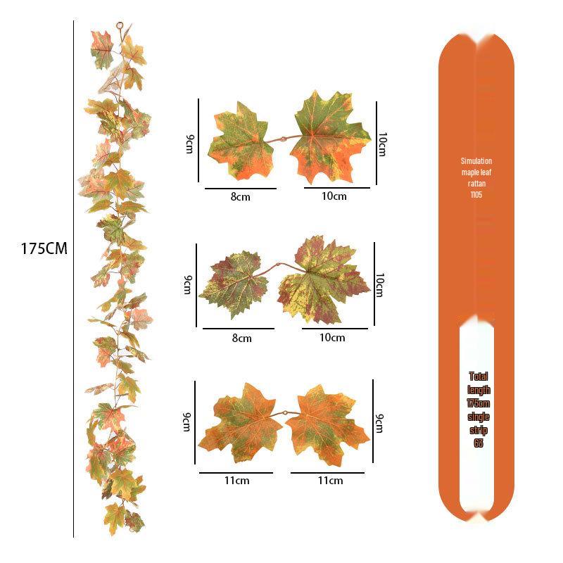 Autumn Maple Leaf Vine for Thanksgiving, Halloween & Christmas Decor