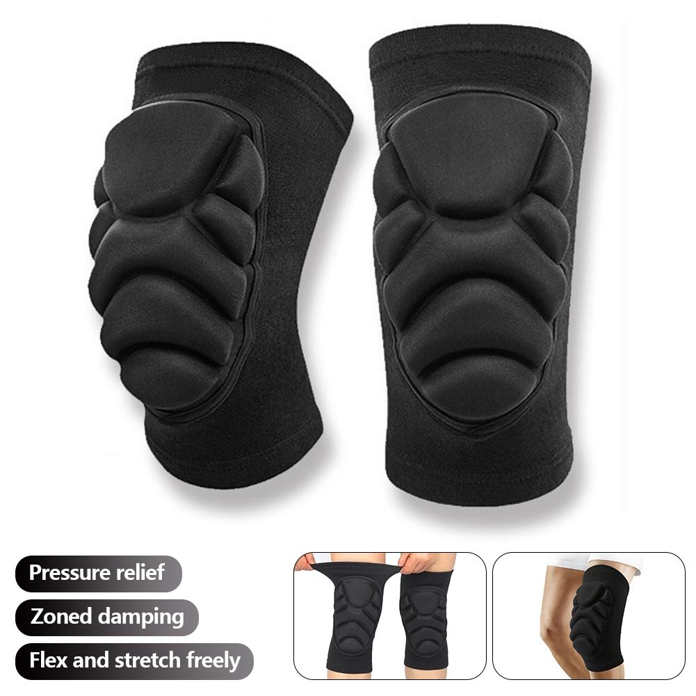 1Pair Thickened Protection Men Sports Kneepad Elastic Knee Pads Support Fitness Gear Basketball Brace Protector Male NonSlip Pad