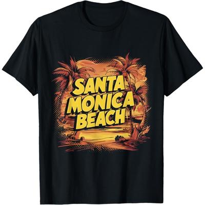 California Santa Monica Beach T-Shirt for Men Women Kids(1)