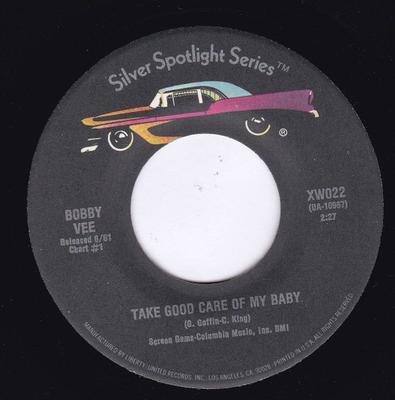 7inch Record BOBBY VEE  Take Good Care Of My Baby XW022 United Artists  US Rock Used
