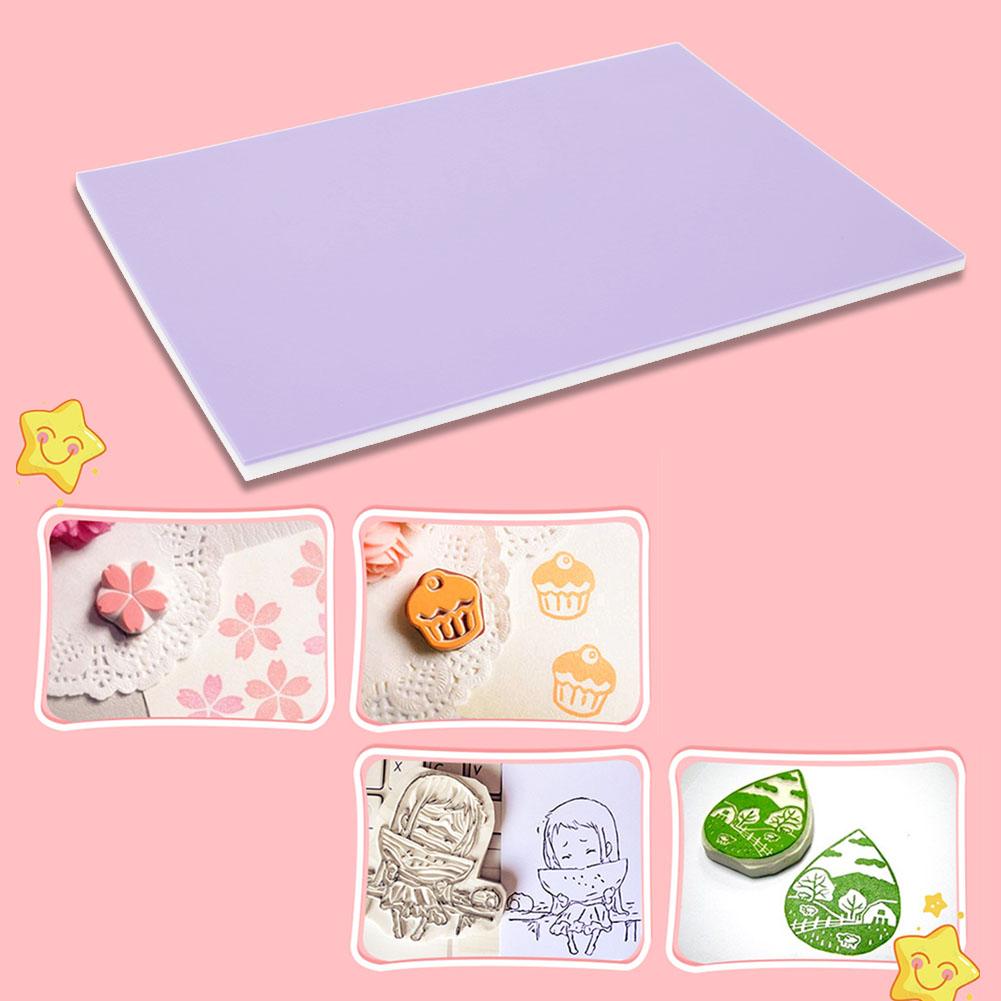 Jelly Rubber Stamp Double Layer Thin Carving Block for DIY Handmade Stamps