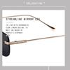 Rimless Punk Sun Glasses Small Rectangle Street Shoot Eyewear Ladies Metal Shades  for Women