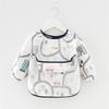 0-2Y Baby Toddler Long Sleeve Bib Cute Colorful Cartoon Printing Waterproof Smock Bib Boys Girls Burp Cloth Feeding Accessories