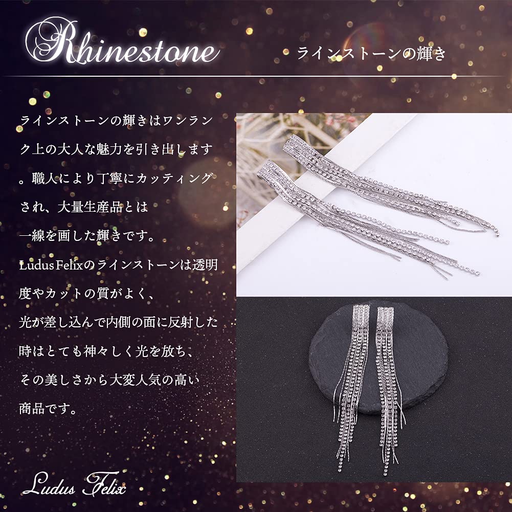 Earrings Rhinestone Fake Earrings Pierced Earrings Earrings [Ludus Felix] - Women's - - - Non-Pierced