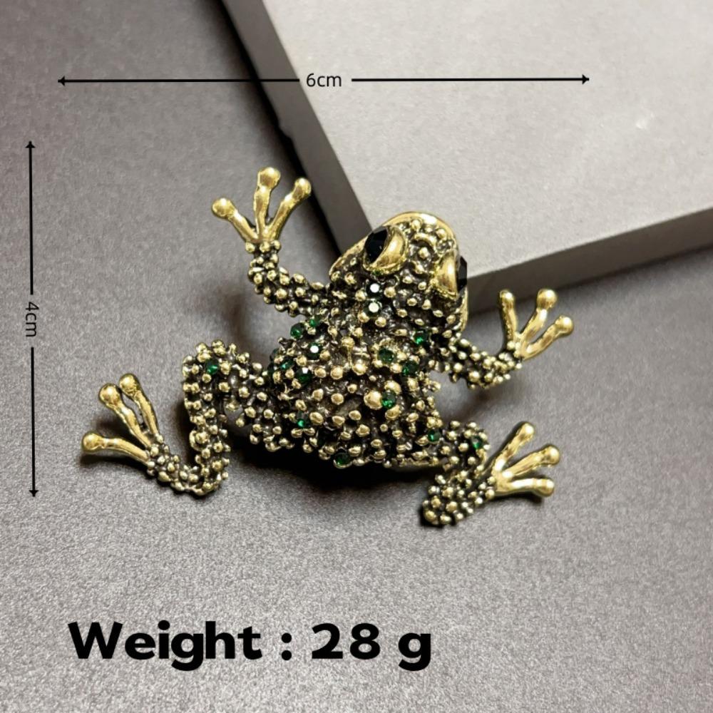 Vintage Rhinestone Brooch Elegant Animal Brooch Fashion Frog Brooches  Wedding