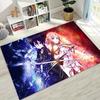 Anime SAO Sword Art Online Cartoon 3D Rug for Bedroom Living Room Sofa Home Doormat Decor, Large Kids Play Non-slip Floor Mat