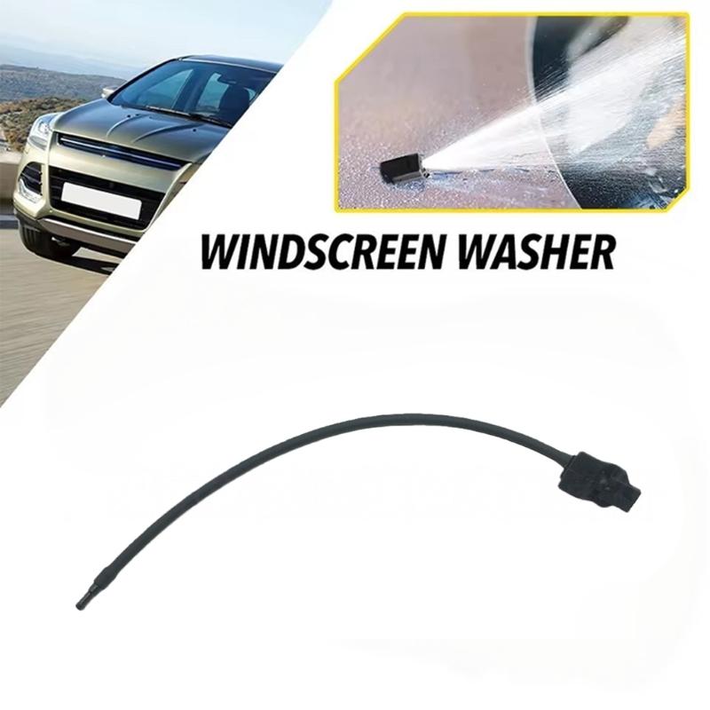 Washer Fluid Nozzle Assembly FR3Z17603AB with Flexible Hose and End Fitting, Direct Replacement Supporting Routine Delivery to the Windshield, Single