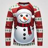 2027 New Christmas Snowman Graphic Men 3D Print Long T-shirt Casual Unisex Long Sleeve Shirt Fashion Y2K Top Oversized Clothing