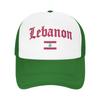 Lebanese Flag of Lebanon Mesh Baseball Cap Unisex Fashion Sun Caps  Hats Breathable Polyester Golf Hats Summer Trucker Cap