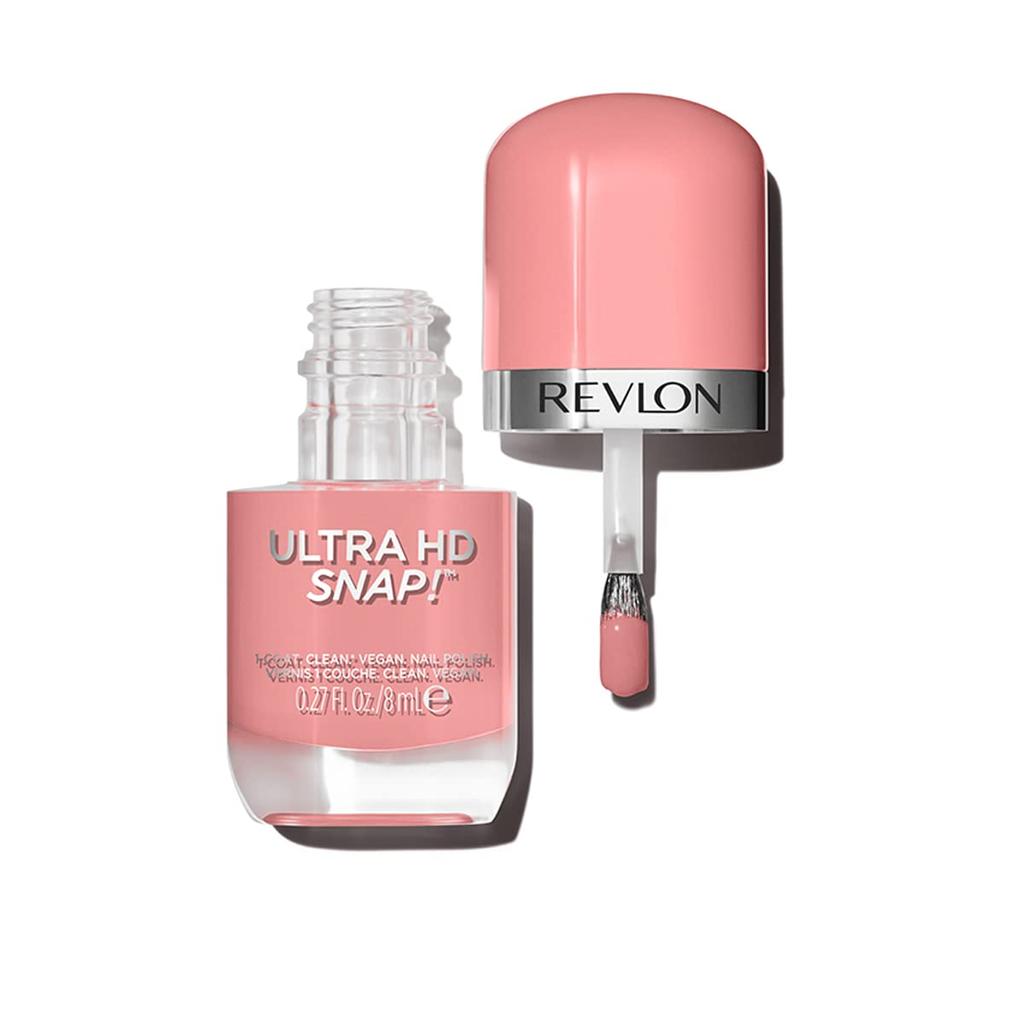 Revlon Ultra HD 027 Sink Pink Quick Dry Quick Dry Highly Pigmented No Base or Top Coat Nail Color Nail Polish REVLON 8ml Snap! Required!