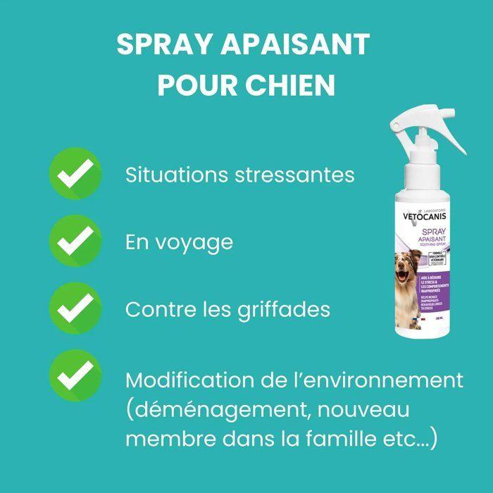 Spray apaisant - VETOCANIS - Chien - 100 ml - Anti-stress - Usage quotidien