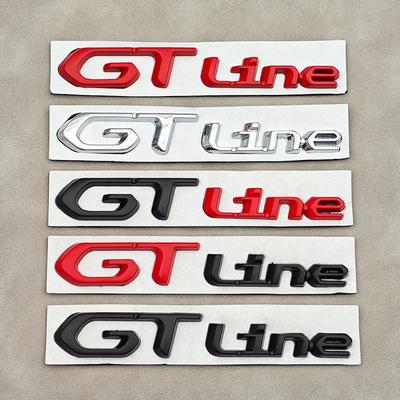 3D Metal GT Logo GT Line Badge Car Rear Trunk Sticker Emblem For Peugeot 308 407 106 205 206 208 108 406 408 306 Accessories
