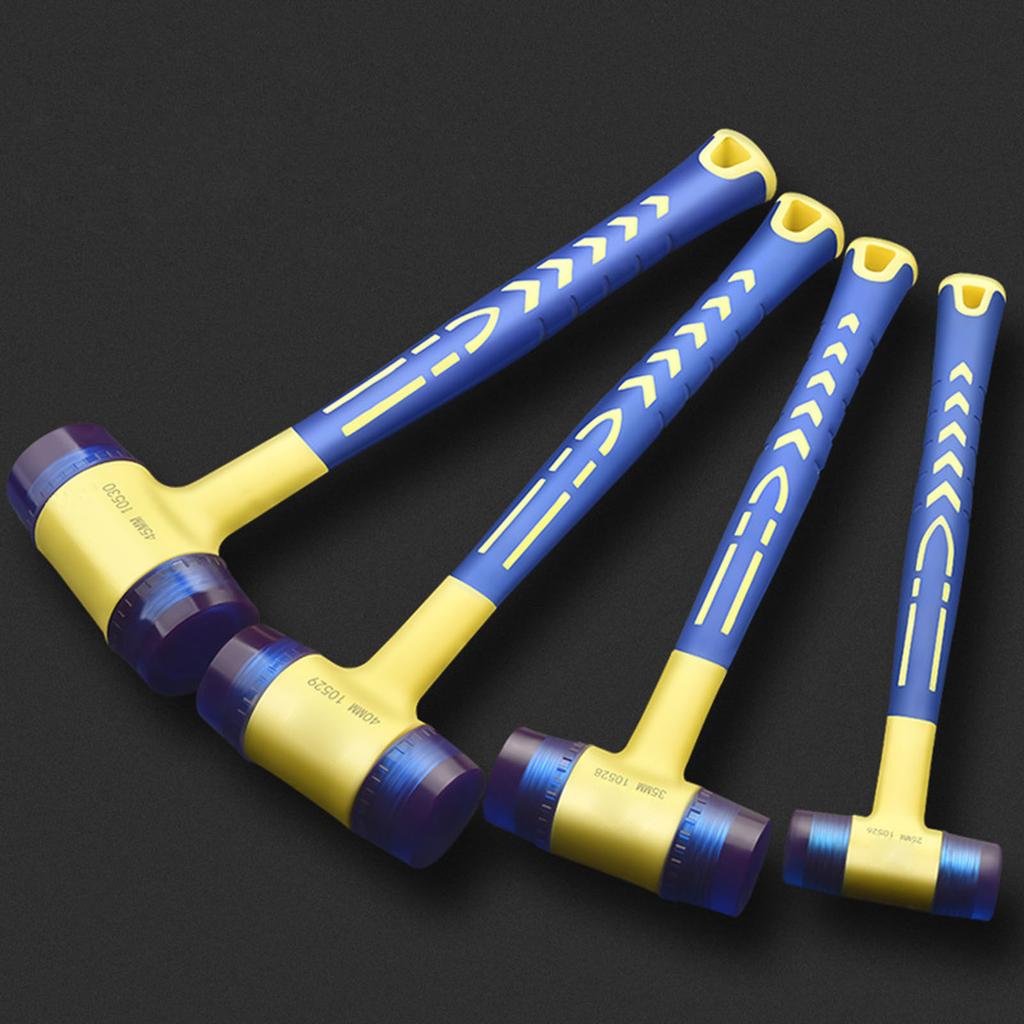 Portable Ergonomic Floor Tile Tapping Installation Hammer With Detachable Plastic Handle for Watch Repair Hardware Tool