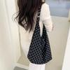 Ny uformell prikkete veske dame bomullsklut trend original stor kapasitet tote bag lat pendler skulderveske dame