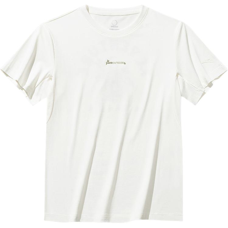 

Anta Outdoor Series Sports Casual Simple Solid Color Round Neck Pullover Short Sleeve T-Shirt Women T-Shirts Ivory 162526105-1 XL