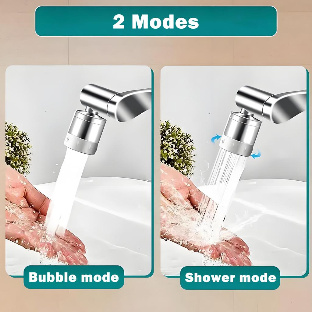 Faucet Extender 1080 °Swivel Water Tap Nozzle Faucet Sprayer Universal Bathroom Mixer Aerator 2 Spray Modes