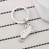 Two Tigers Stainless Steel Keychain Cartoon Tiger Design Fashion Couple Friend Pendant Practical Daily Bag Charm