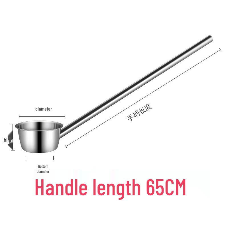 Zhuoyuanda Verbrühschutz Extra Dicke Edelstahl Schöpfkelle mit Langem Griff