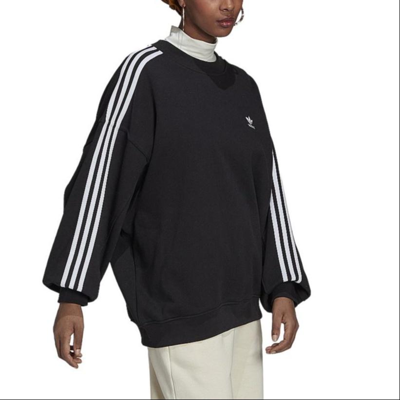(WMNS) adidas Originals Adicolor Classics Oversized Sweatshirt 'Black' Women's H33539