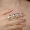Custom Double First Finger Ring For Women Men Personalized Couple Family Gift Gold Color Stainless Steel Metal Jewelry