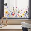 Colorful Floral Static Sticker Double-Sided Waterproof Flowers Sticker Spring Window Clings for Glass Windows Doors Home Office Decor