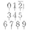 Aluminum Cake Stand Reusable Number Birthday Cake Candle Holder Set Silver Aluminum Cake Toppers for Parties Anniversaries