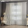 1PC European Transparent Luxury Handmade Pearl Embroidered Sheer Curtains for Living Room Bedroom Home Decor LOZUJOJU