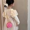 Cute Childrens Small Round Bag Pu Material Chain Crossbody Bag Daily For