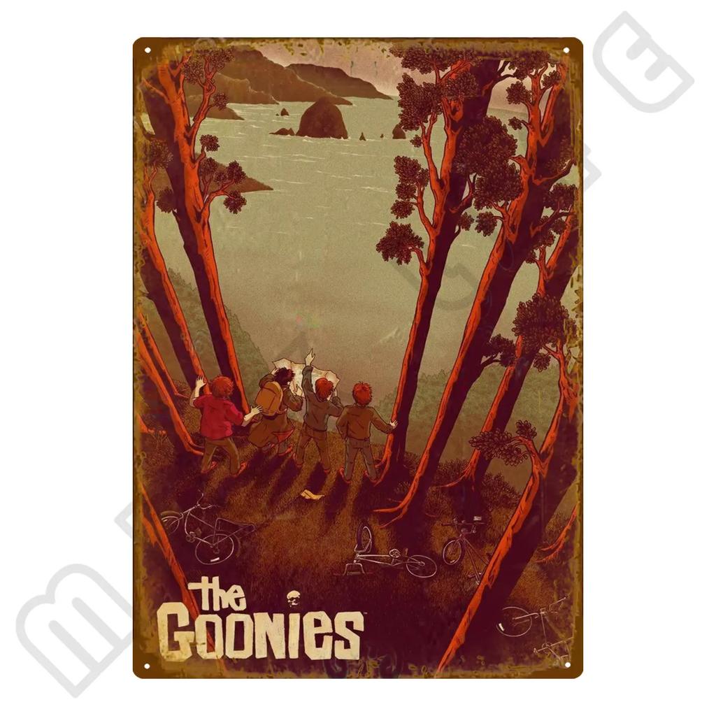 Klassischer Film GOONIES Kinoposter Blechschild für Zuhause Bauernhaus Café Küche Badezimmer Toilette Wohnzimmer Wanddekoration