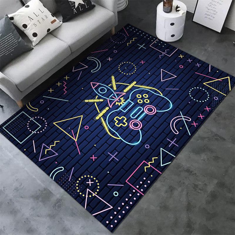 3D Cartoon Gamer Game Controller Area Rug,Carpet Rug for Living Room Bedroom Sofa Doormat Decoration Kid Play Non-slip Floor Mat