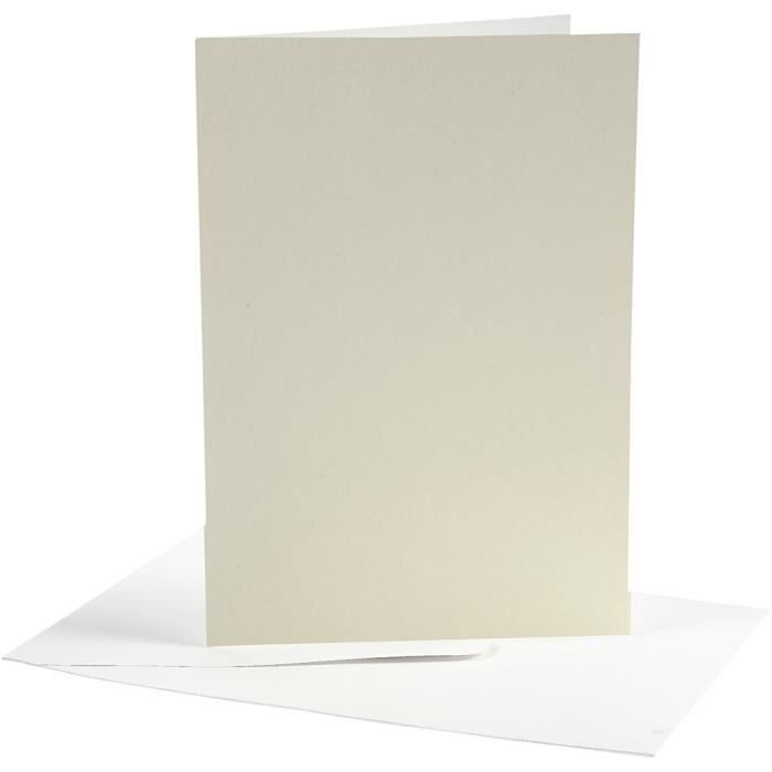 Creotime Cards and Envelopes 10.5 X 15 Cm 10 Sets Cream