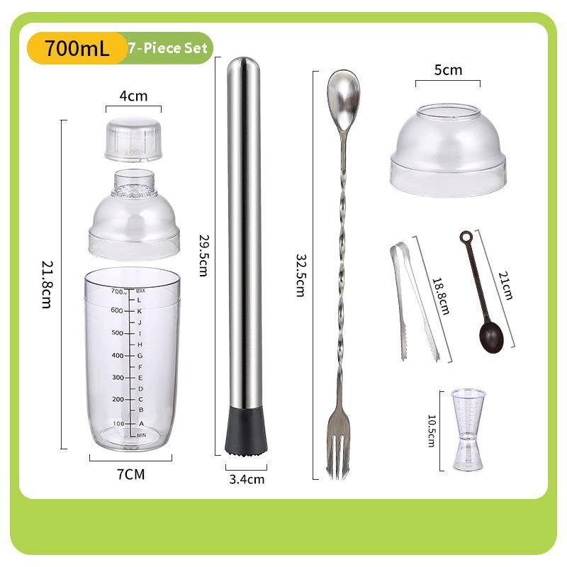 3PCS Cocktail Shaker Set with Scales Drink Shaker for Bartending and Home Bar Boba Tea Shaker Cup Drink Mixed Hand Shaker Tools