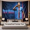 Custom Name Text Tapestry Erling Haaland Personalized Polyester Wall Tapestry For Bedroom And Room