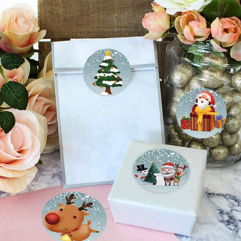 2025 Christmas Gift Stickers Decorative Sealing Sticker Merry Christmas Reward Self-adhesive Labels Children's Party