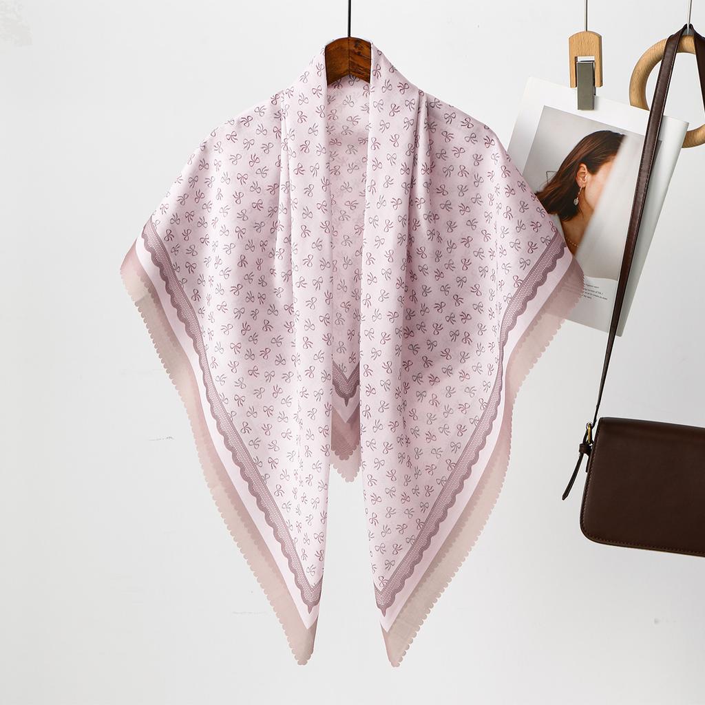 Blumenmuster Wellen Viskose Quadratisches Tuch Muslimische Hijabs Baumwoll Kopftuch Damenmode Malaysia Taschentuch Foulard 110*110cm