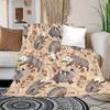 Contemporary Opossum Flannel Blanket  Soft Cozy Polyester  AllSeason Multipurpose  Sofa Decor  Gift