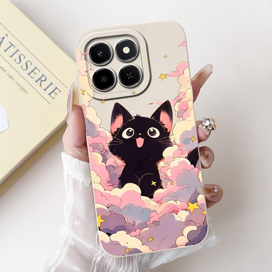 6.61" For Honor X6c 2025 Case Cute Panda Rabbit Soft Liquid Silicone Shockproof TPU Back Cover For HonroX6c Play 9C NIC-LX1 Para
