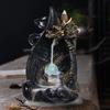 LED Dragon Backflow Incense Holder Waterfall Incense Burner Smoke Incense Censer +20Backflow Incense Cones Aromatherapy Ornament
