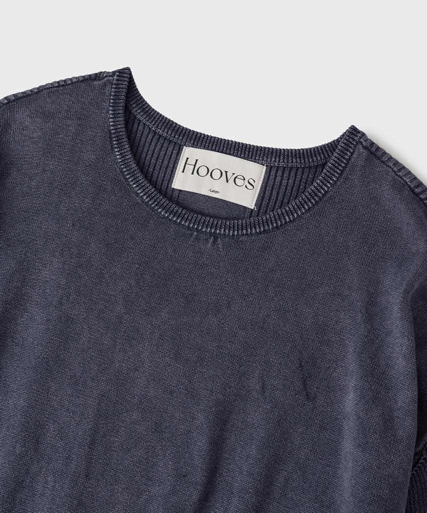 HOOVES Multi-Rib Washed Knit Sleeve [Stone Navy]